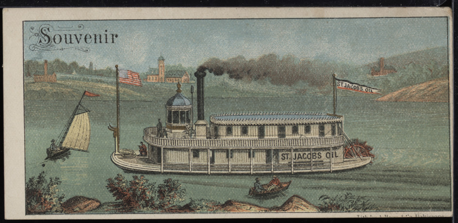 Victorian Trade Card 1880s St Jacob’s Oil Conquers Pain Fairy Float VTC-G352