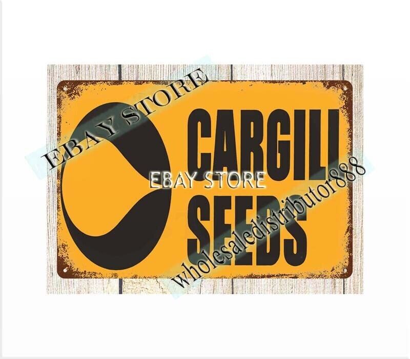 Cargill Seeds Farm House agricultural metal tin sign bedroom interior
