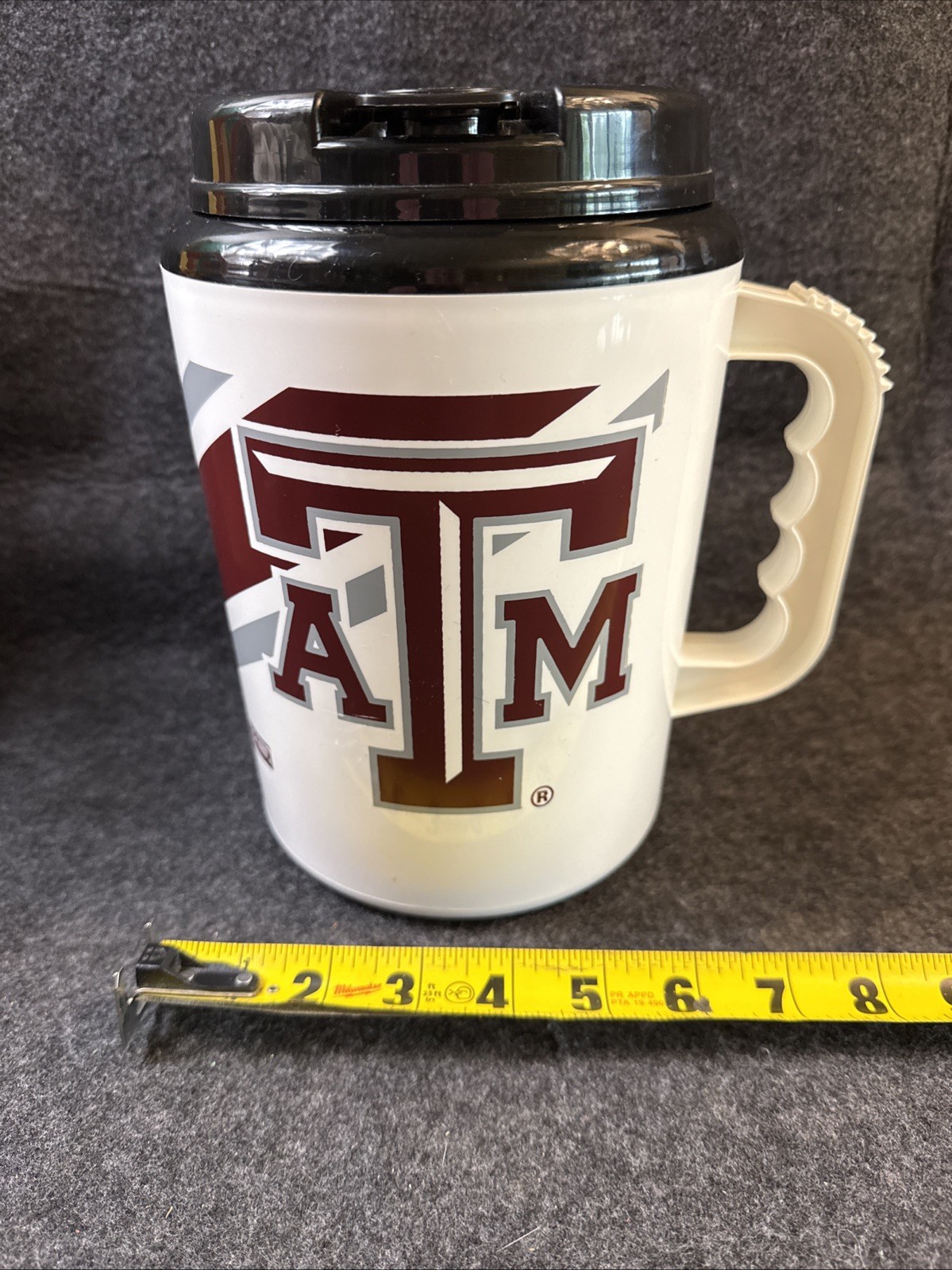 Texas A&M Aggies Large Water Jug Insulated Mug Appr. 100 OZ. w/ Straw Tankard