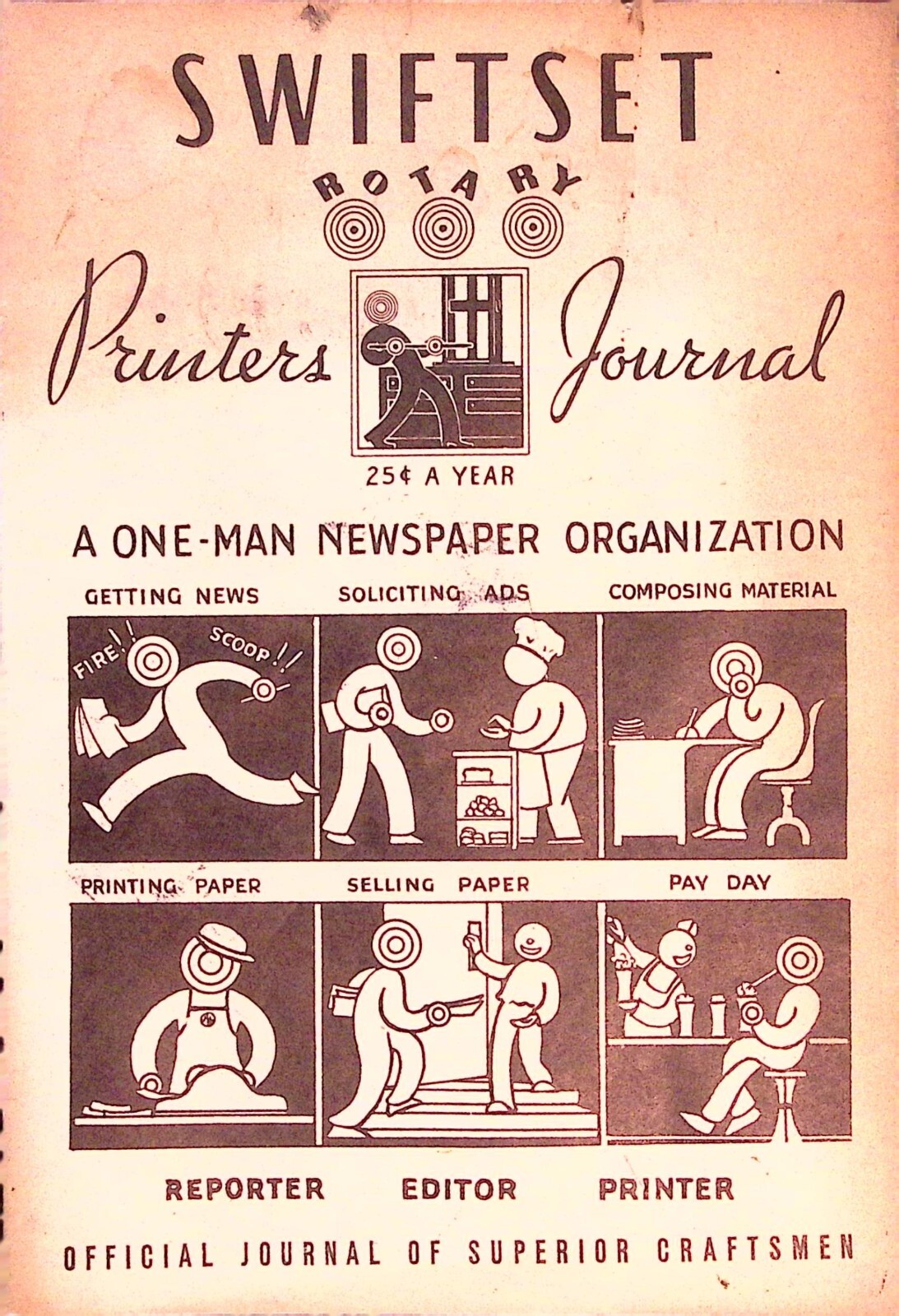 Swiftset Rotary Printers Journal 1950 Newspaper Organization Magazine
