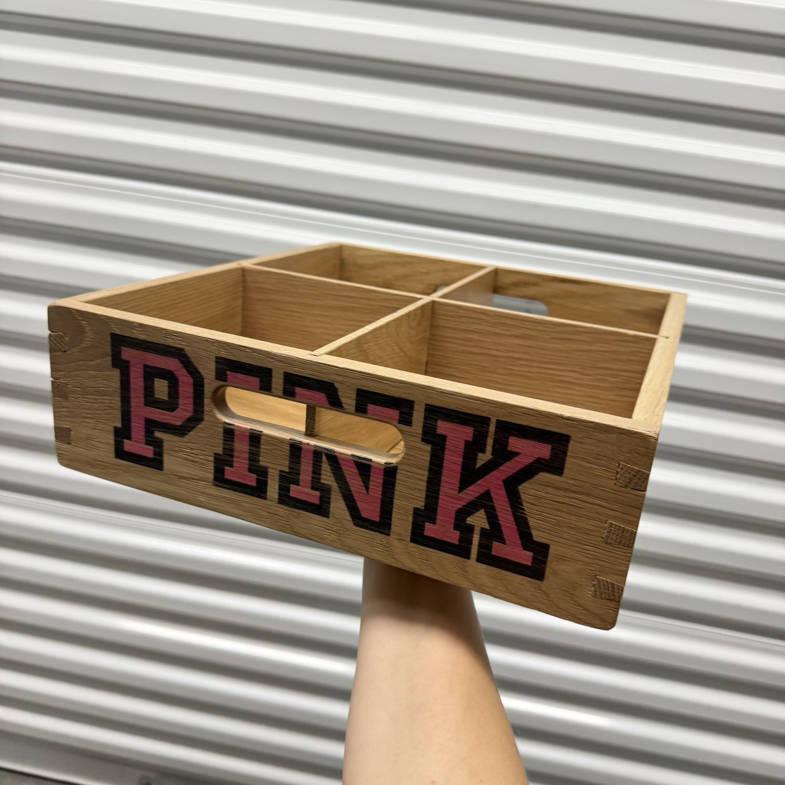 VICTORIA’S SECRET VS PINK WOODEN STORE DISPLAY TRAY PUP DOG LOGO RARE HTF NEW