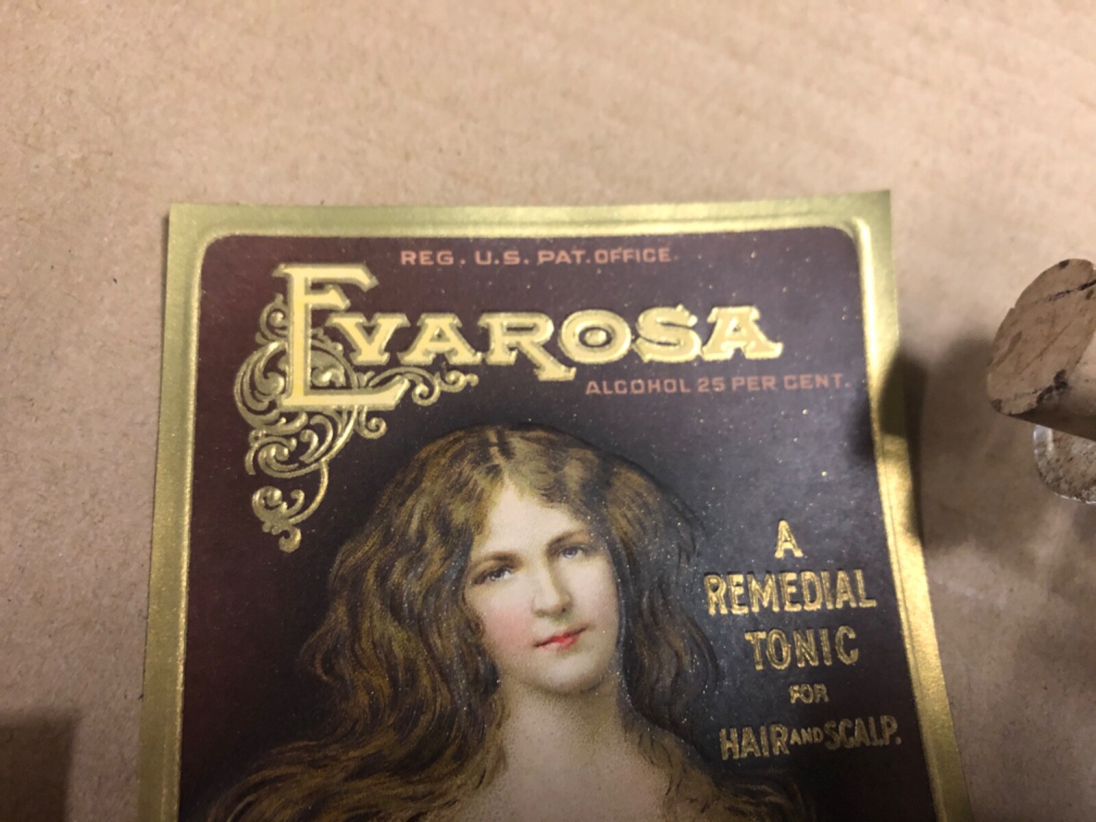 RARE c1910 vintage advertising & patent form Toiletine Co. Greenfield MA Evarosa