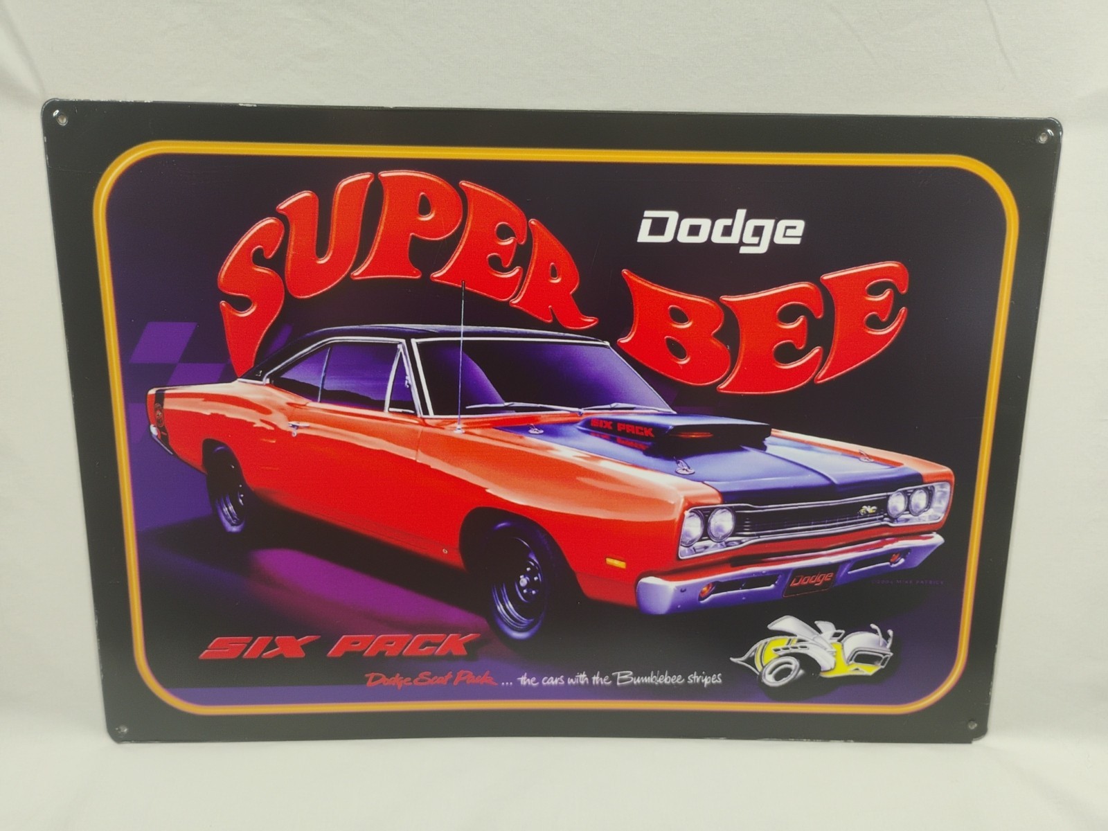 Dodge Super Bee Six Pack Metal Sign Man Cave Room Decor Classic 17 x 12.75 in