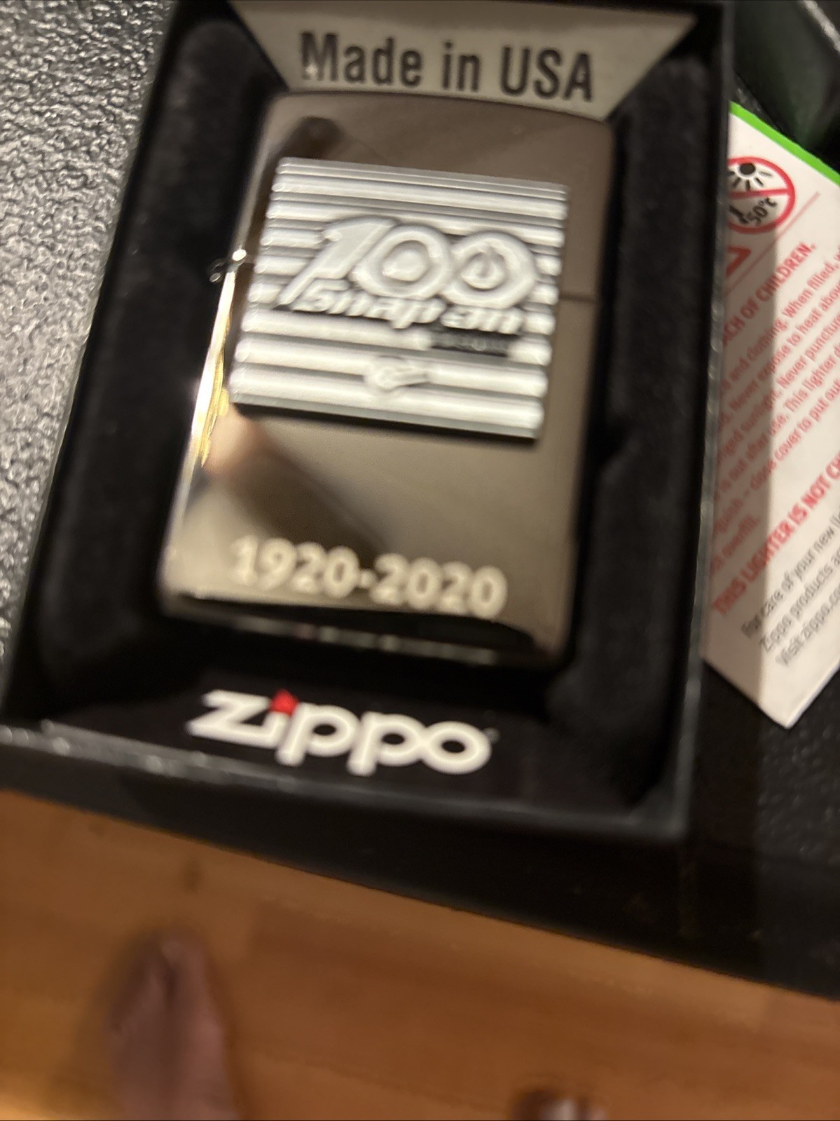 Very Rare Snap On Tool 100th Anniversary Zippo Brand New