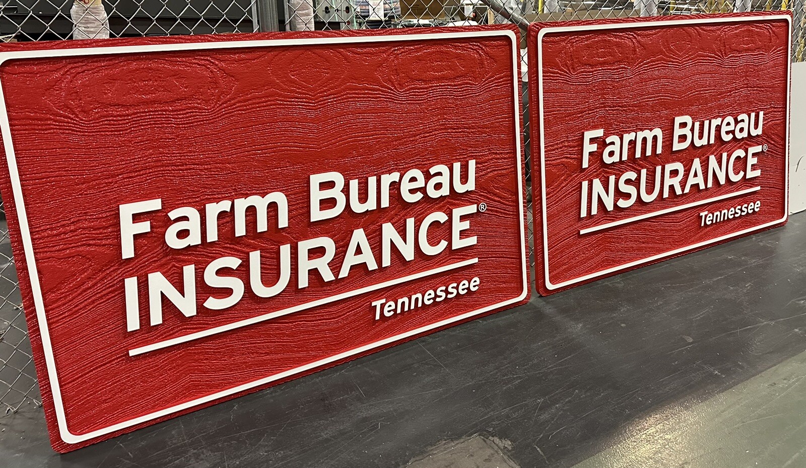 State Farm Insurance Sign Dual Sided 6ft long by 4ft high Dimensional HDU Wood