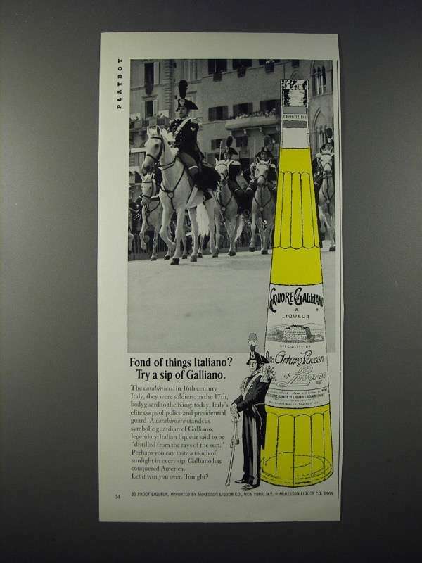 1970 Galliano Liqueur Ad – Fond of Things Italiano?
