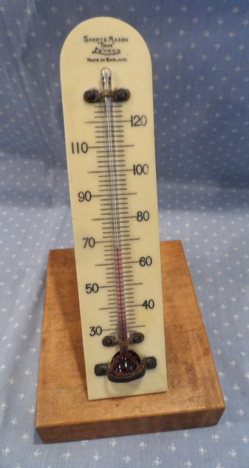 Vtg Short & Mason “Tycos” London Thermometer, c.1907-1931~ Made in England