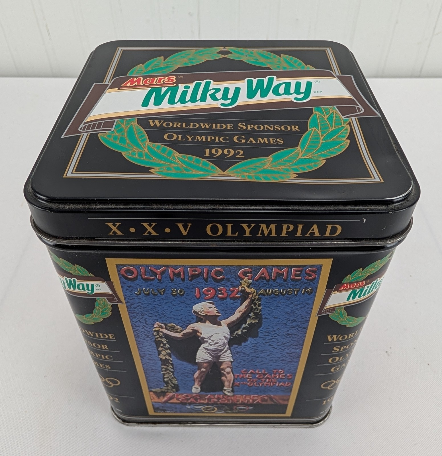 Vintage Mars Milky Way Metal Tin Olympic Game Sponsor 1992 Storage Container