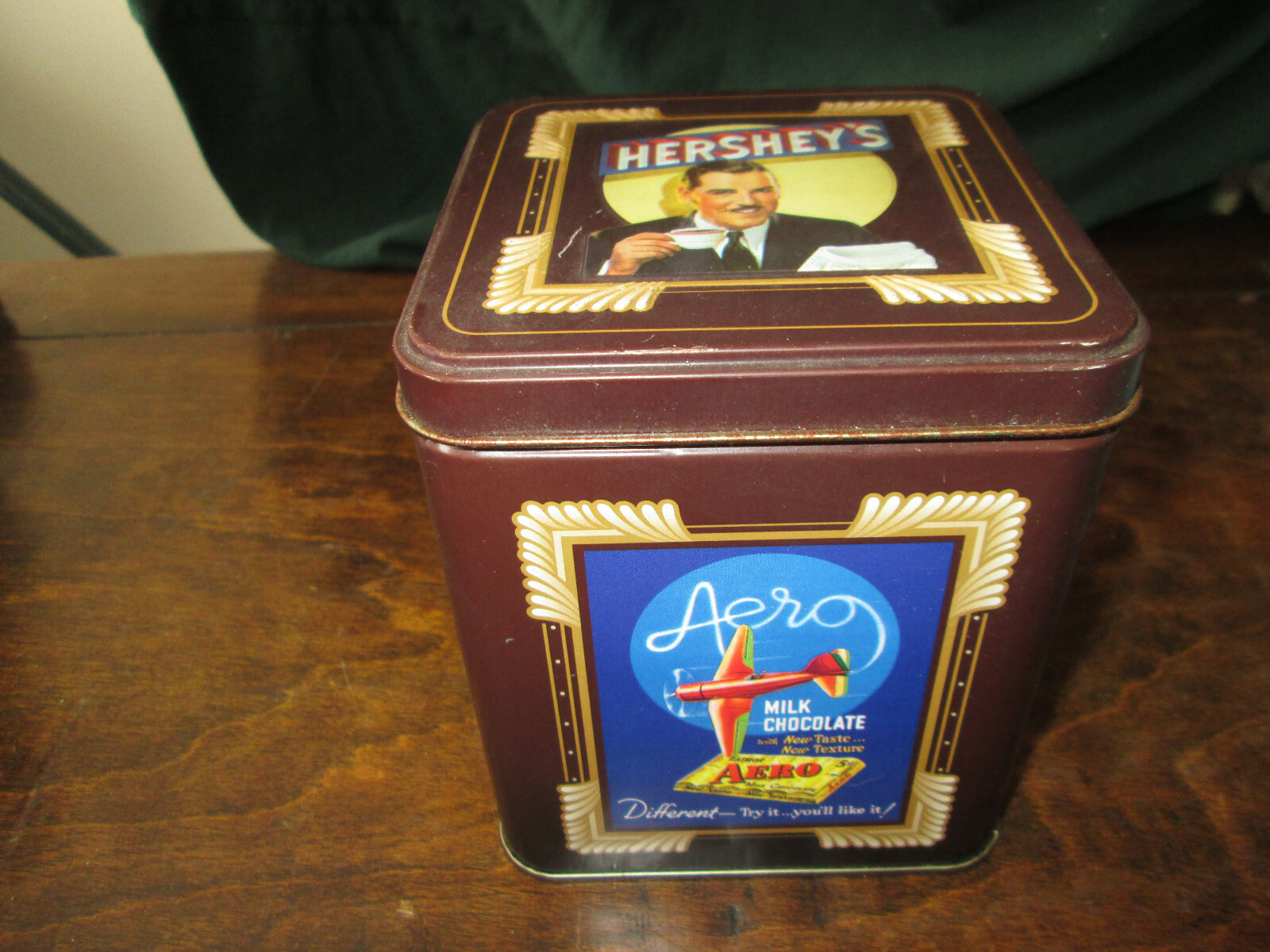 Vintage Tin Box with Lid Hershey 1997 Millennium Series Canister #2