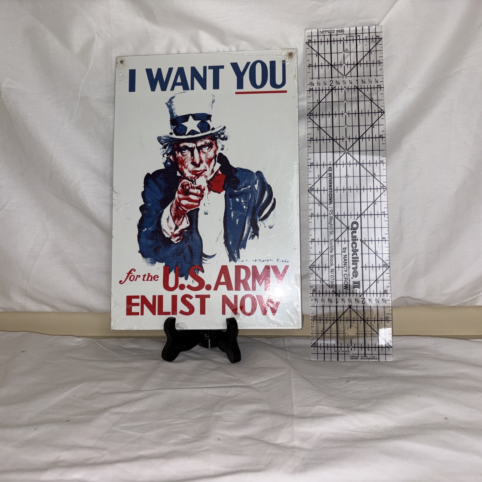 I Want You for the US ARMY Ande Rooney Porcelain Sign Enlist Now Uncle Sam