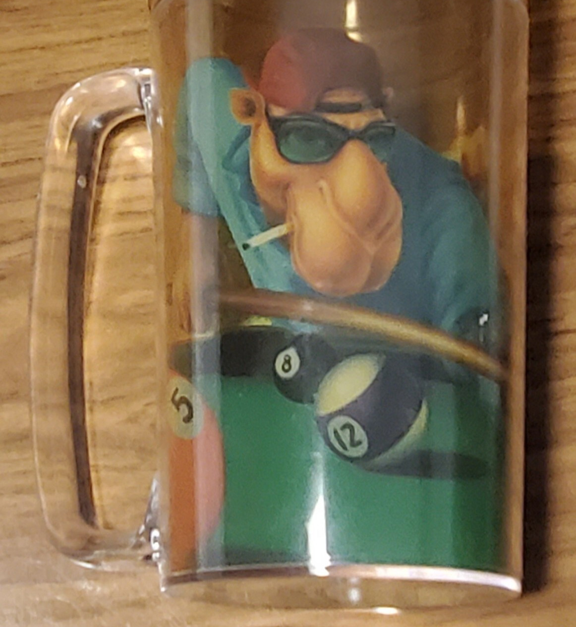 1991 Camel Thermos Cigarettes Billiard Smooth Character Plastic Beer Mug USA