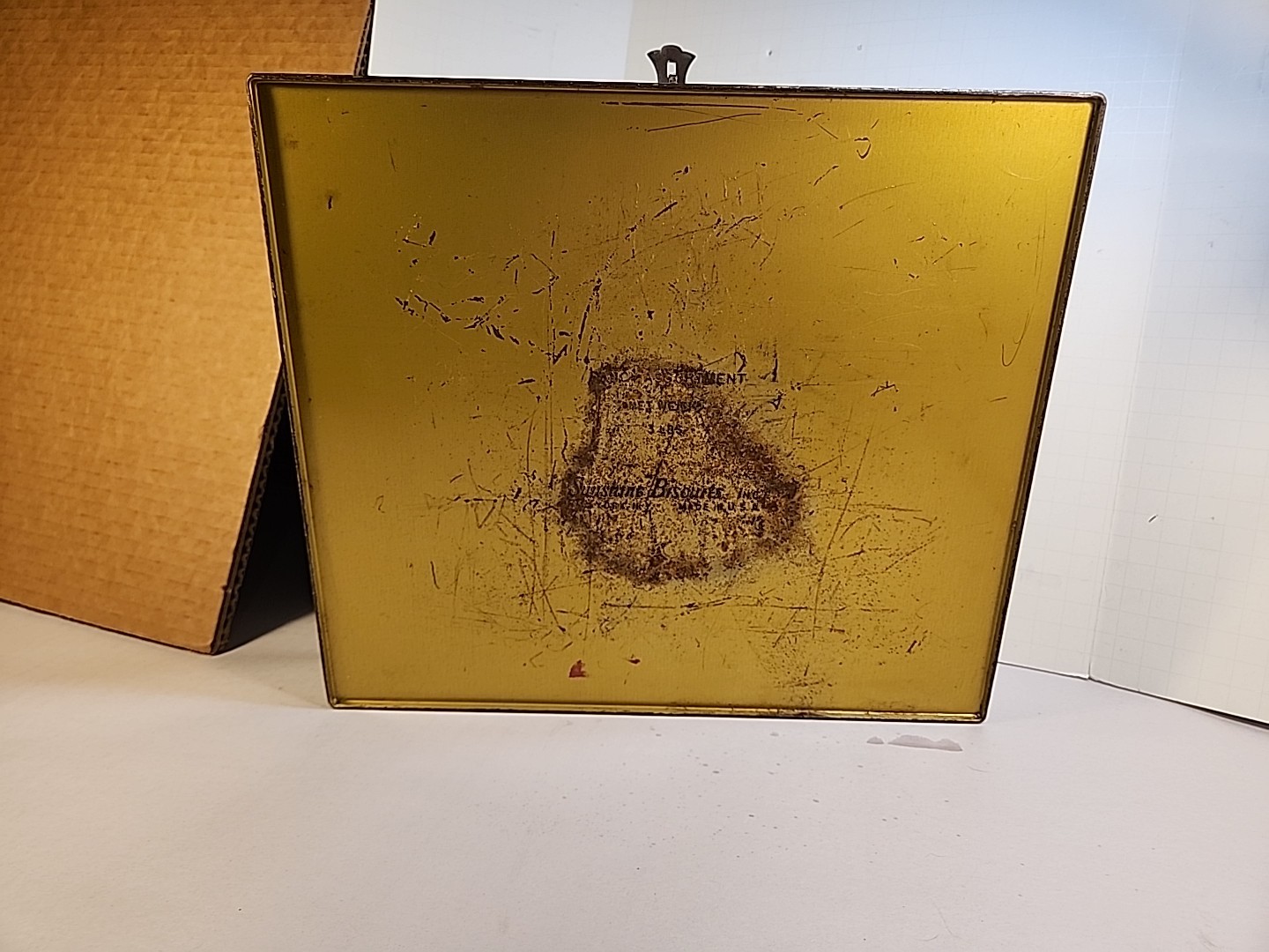 Sunshine Biscuits Empty Hinged Tin Box USA Washington DC Cherry Blossoms VTG