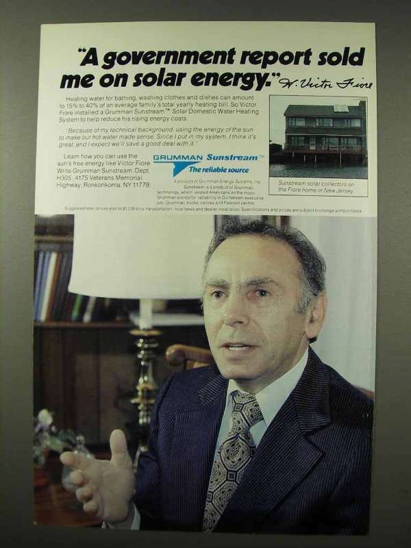 1978 Grumman Sunstream Solar System Ad – Sold Me
