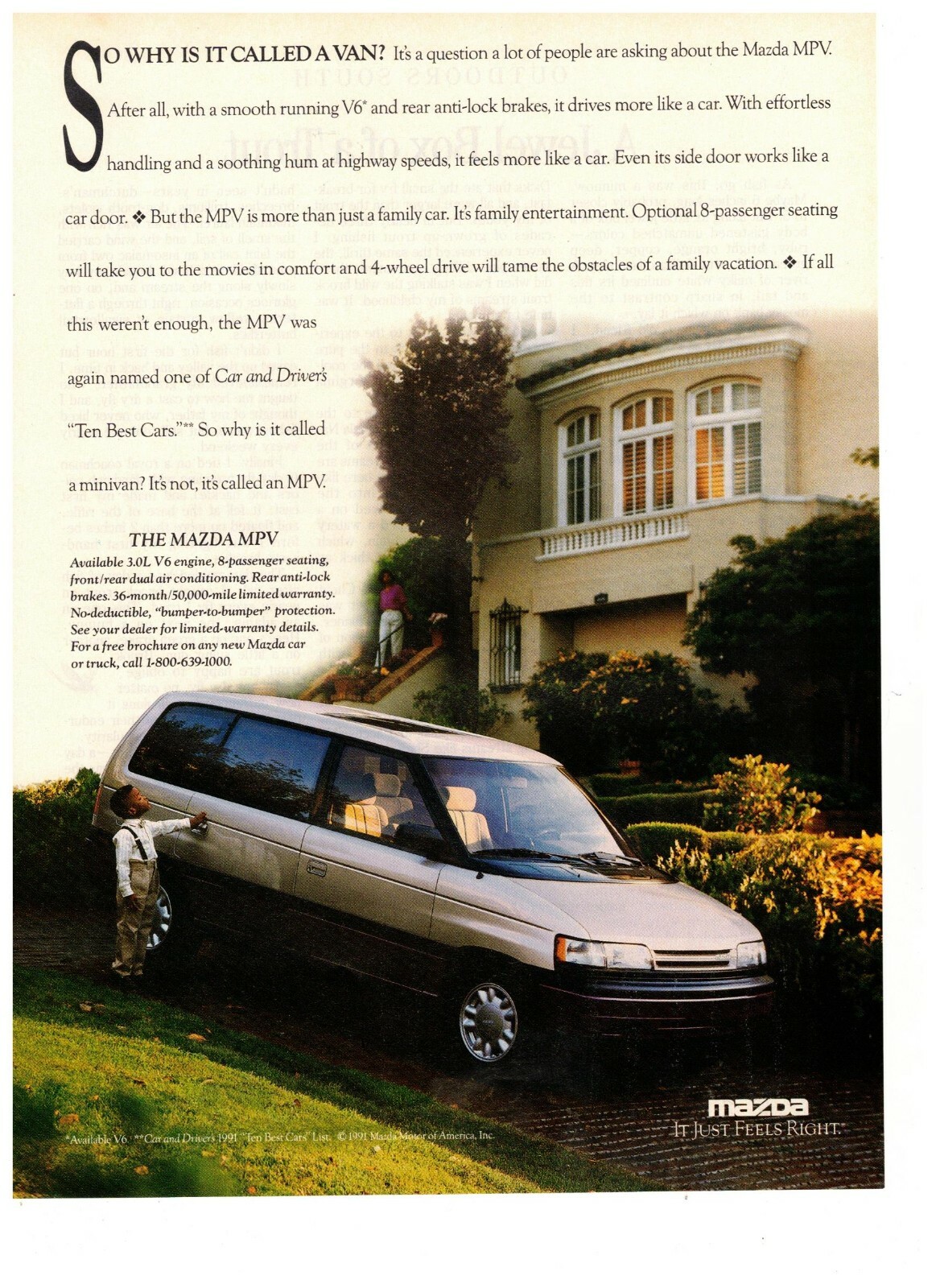 Mazda MPV Vintage 1993 Print Ad So Why Is It Called a Van