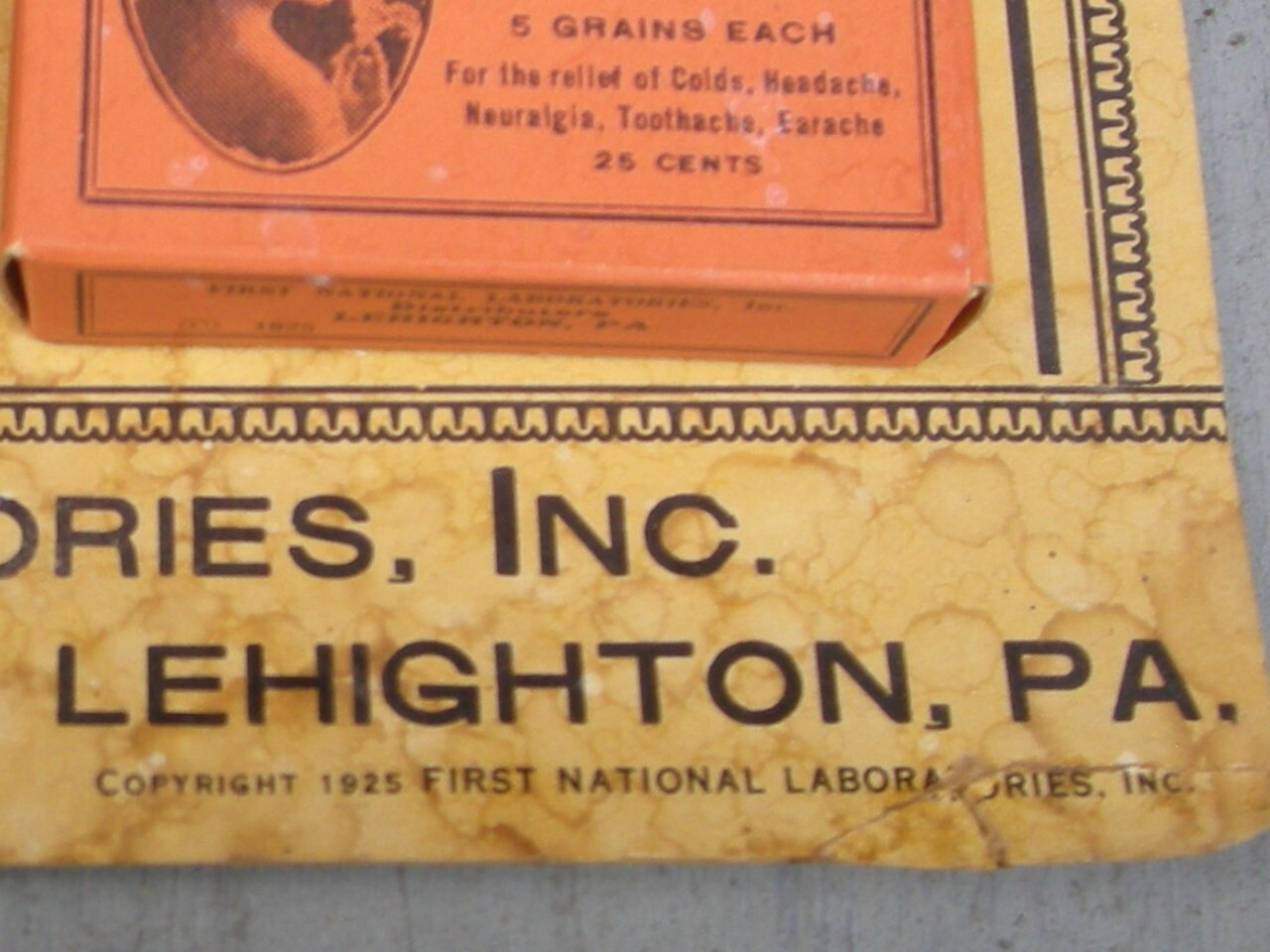 Antique DR. WHITES Lehighton, PA Medicine Advertising Store Display & Sign