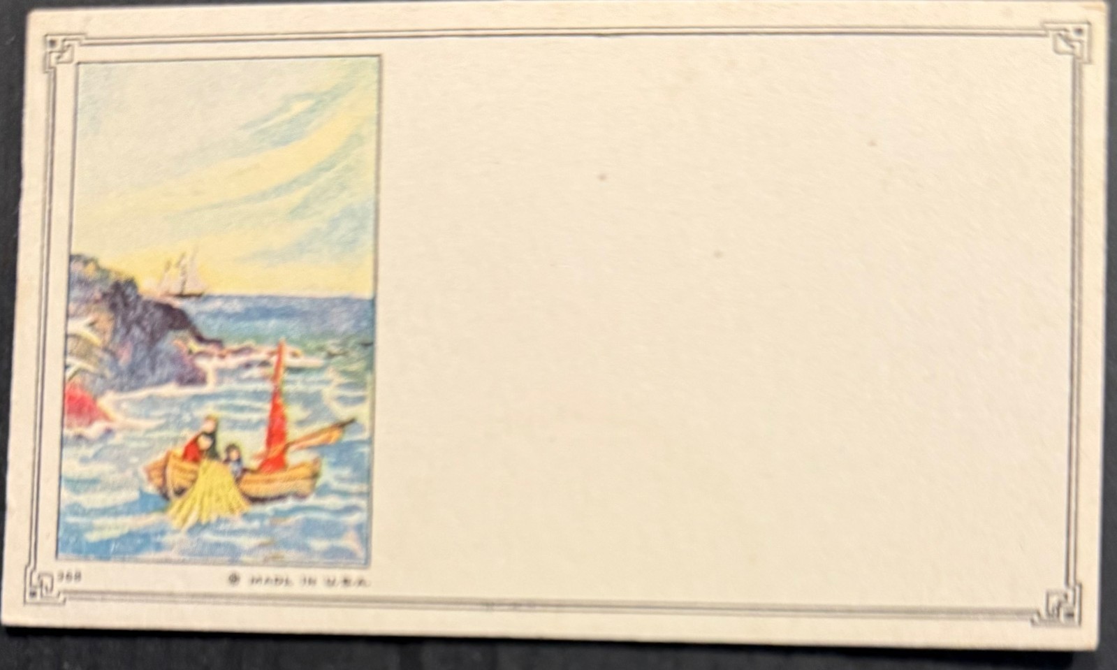 Lot of Ten (10) 1900-1920 Business or Trade Card BLANKS Fishing Scene “UNUSED”