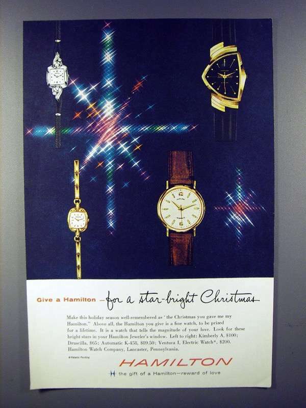 1958 Hamilton Kimberly, Druscilla, K-458 Watch Ad