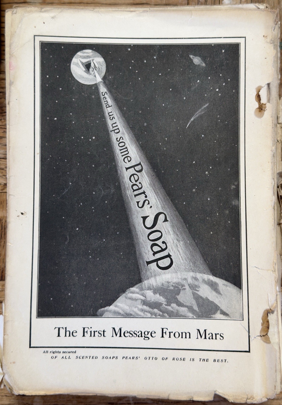 1901 Pears Soap Ad First Message From Mars Print Victorian Sci-Fi Futurism