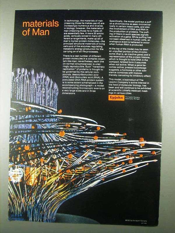 1967 Upjohn Company Ad – Materials of Man