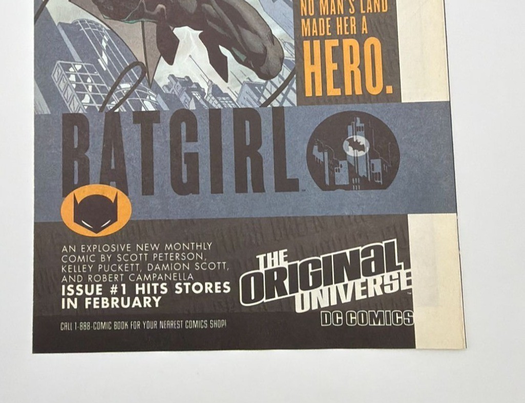 Batgirl Vintage Print Print Ad 1999 DC Comics Retro Wall Art Scott Peterson