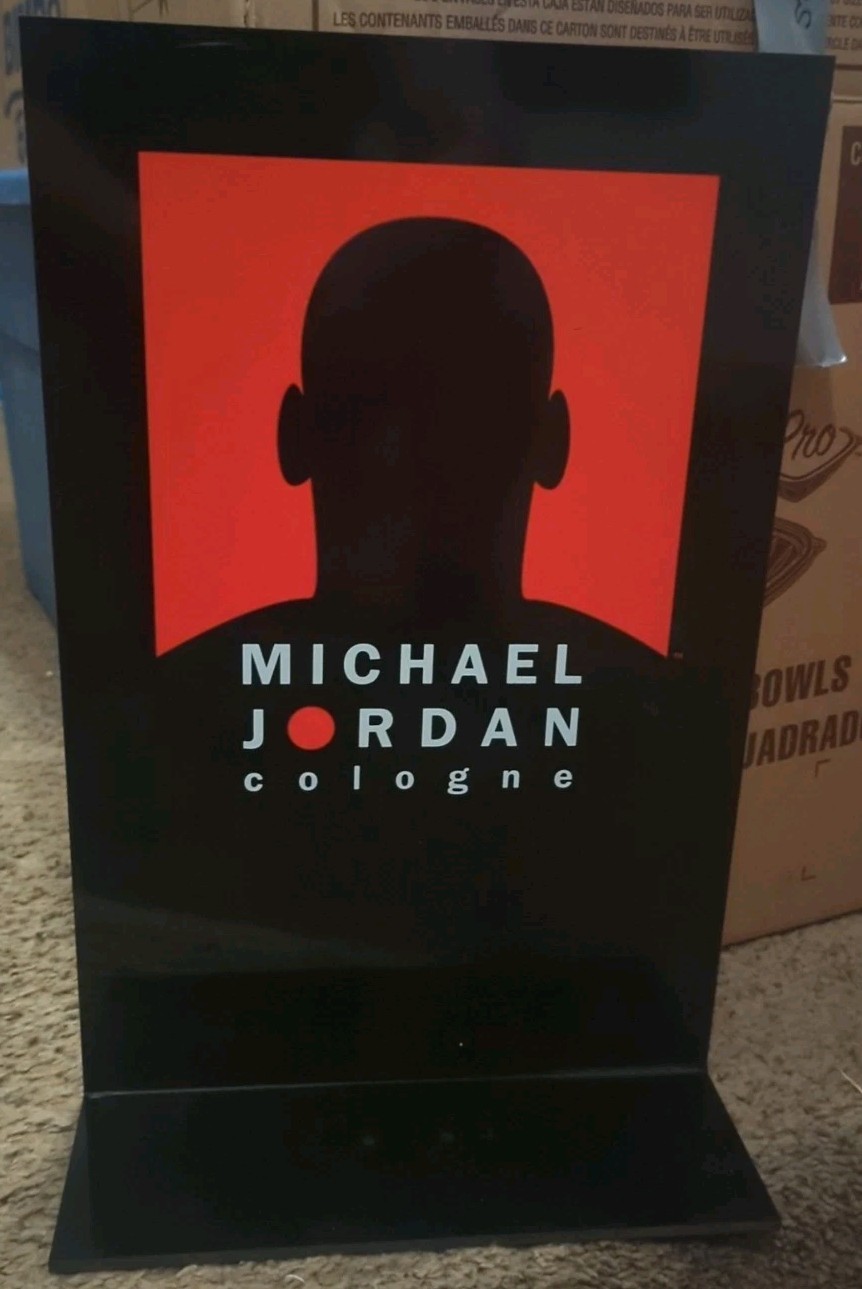 Michael Jordan Cologne Store Display Stand Shelf 🔥Goat 🔥Bulls 🔥Plastic Stand