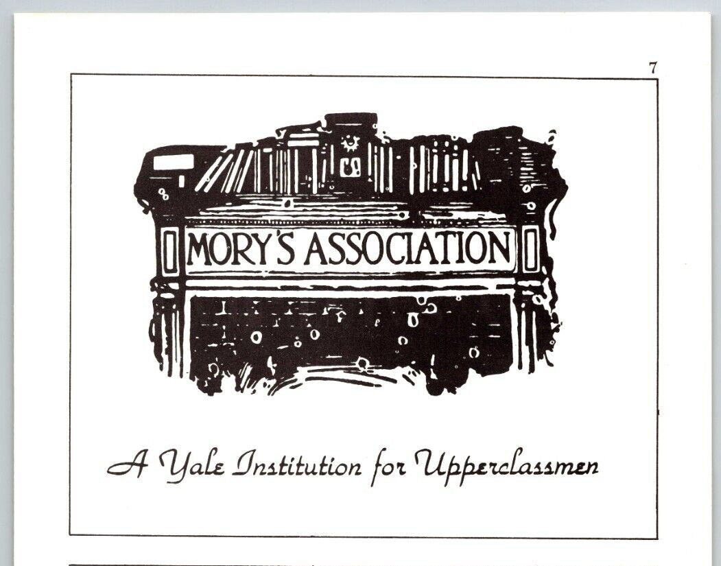 1966 Yale University, Mory’s Association, Yale Co-Op 6 x 9 Print Ad