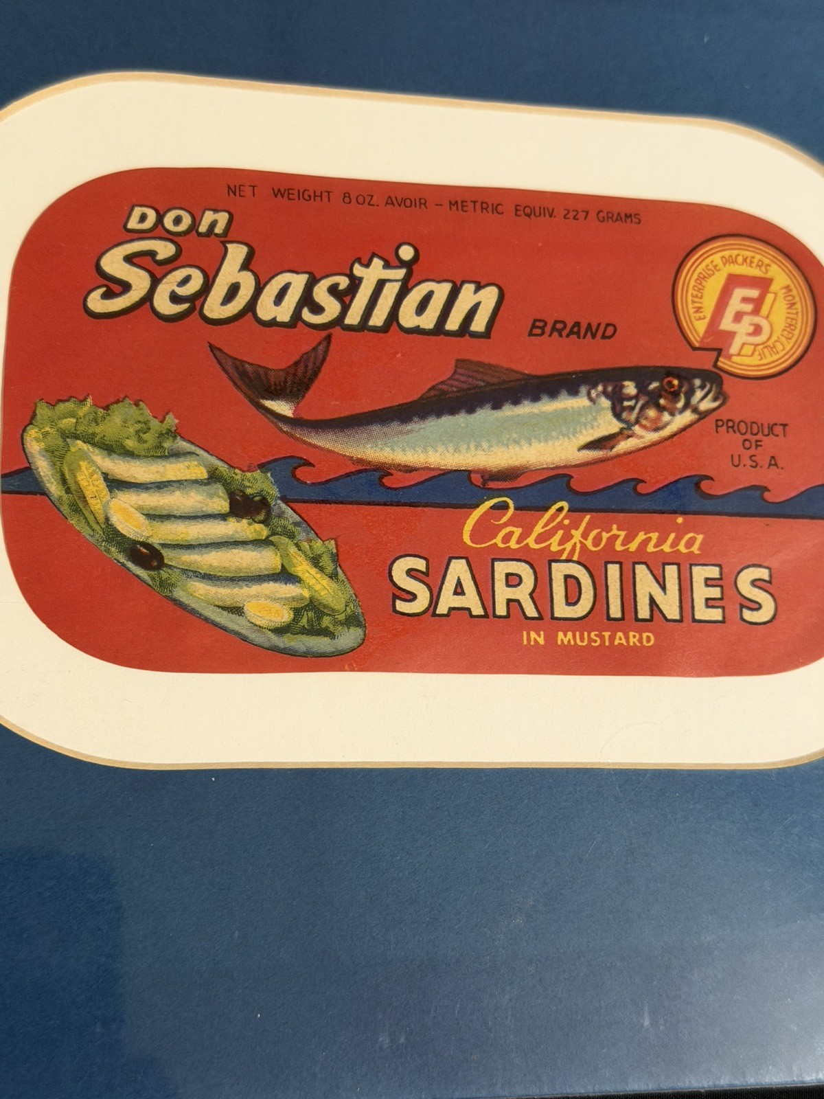 Vintage Portola Brand Fish Can Labels Cannery Row Monterey Bay Aquarium Sardine