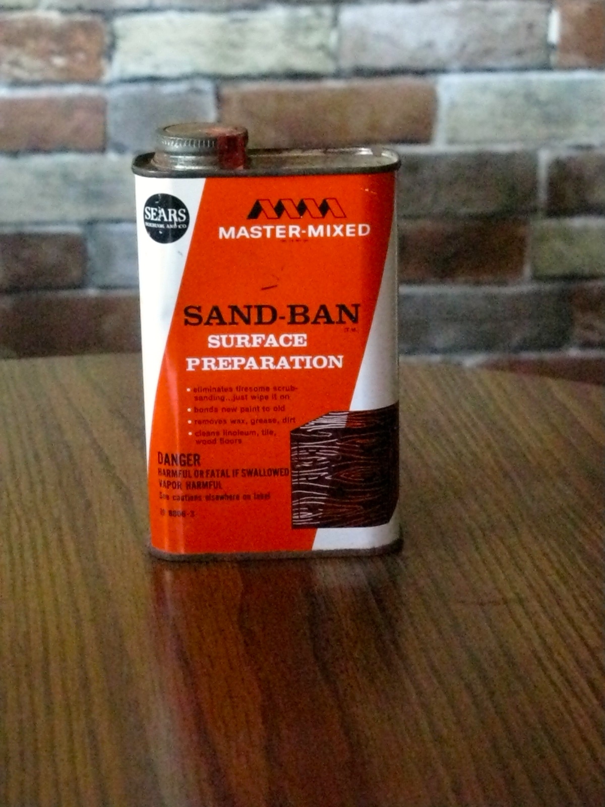 VINTAGE SEARS ROEBUCK CO. MASTER-MIXED PROD. SAND-BAND SURFACE PREP CAN 1962 USA