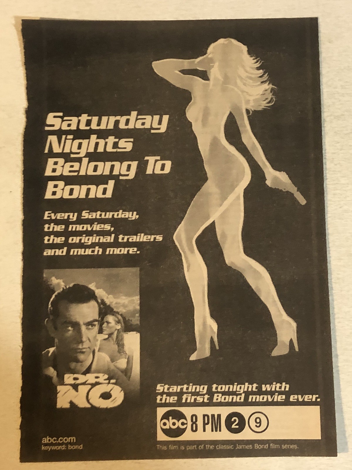 Dr No Movie Vtg Print Ad Sean Connery James Bond 007 TPA19