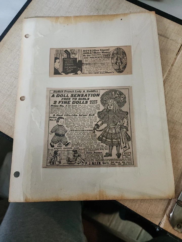 Vintage 1910s-1920s Newspaper Print Ads Kids Toys Lot of 3 Clippings
