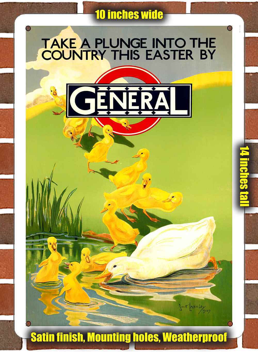 Metal Sign – 1929 General Tires- 10×14 inches