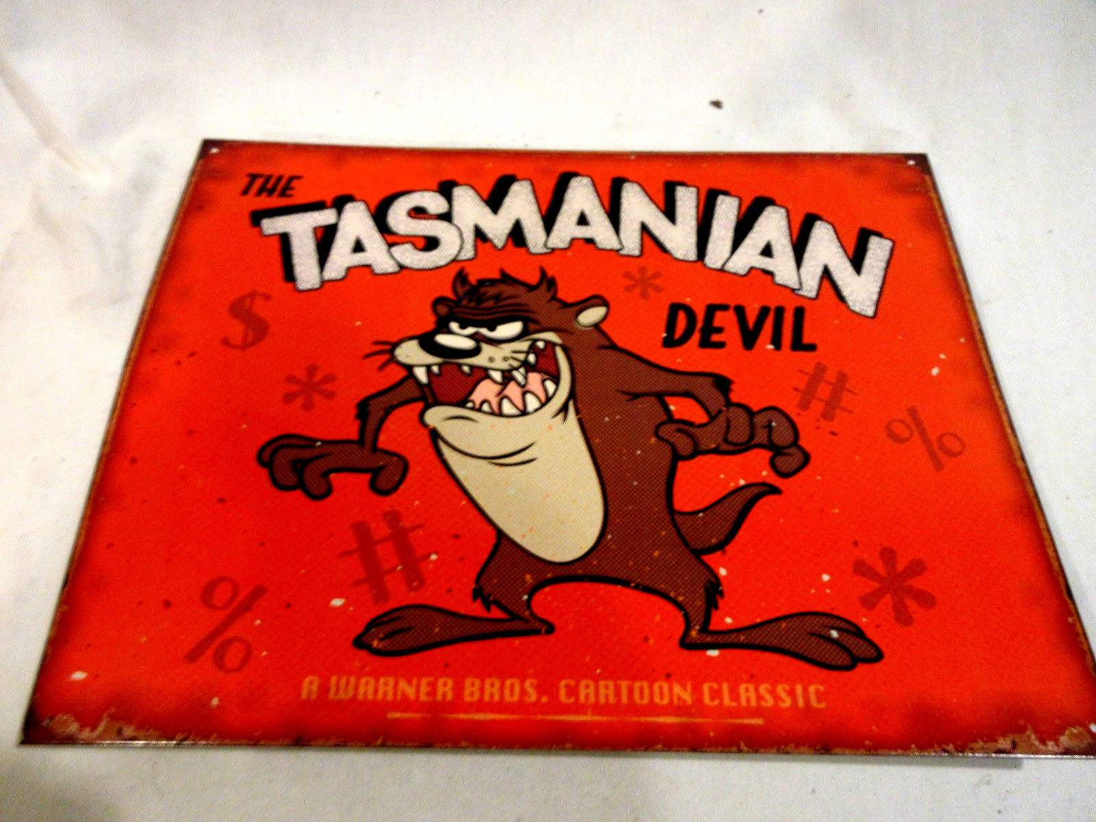 The Tasmanian Devil Tin Sign 16 x 12
