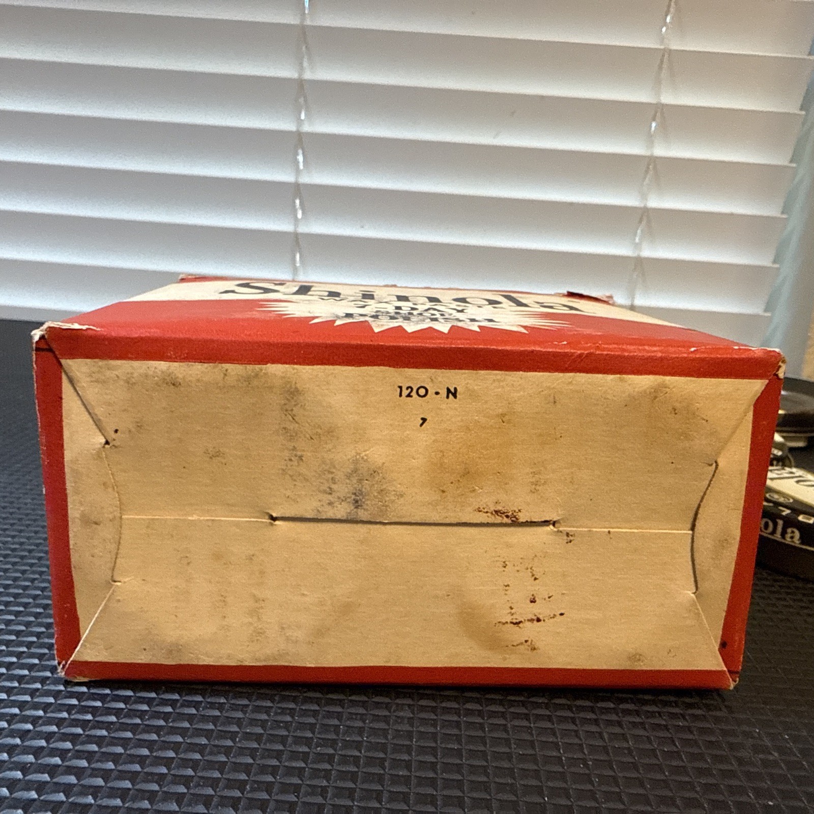 Shinola 1950s Shoe Polish NOS Display Handler with 12 Cans of NOS Wax Paste