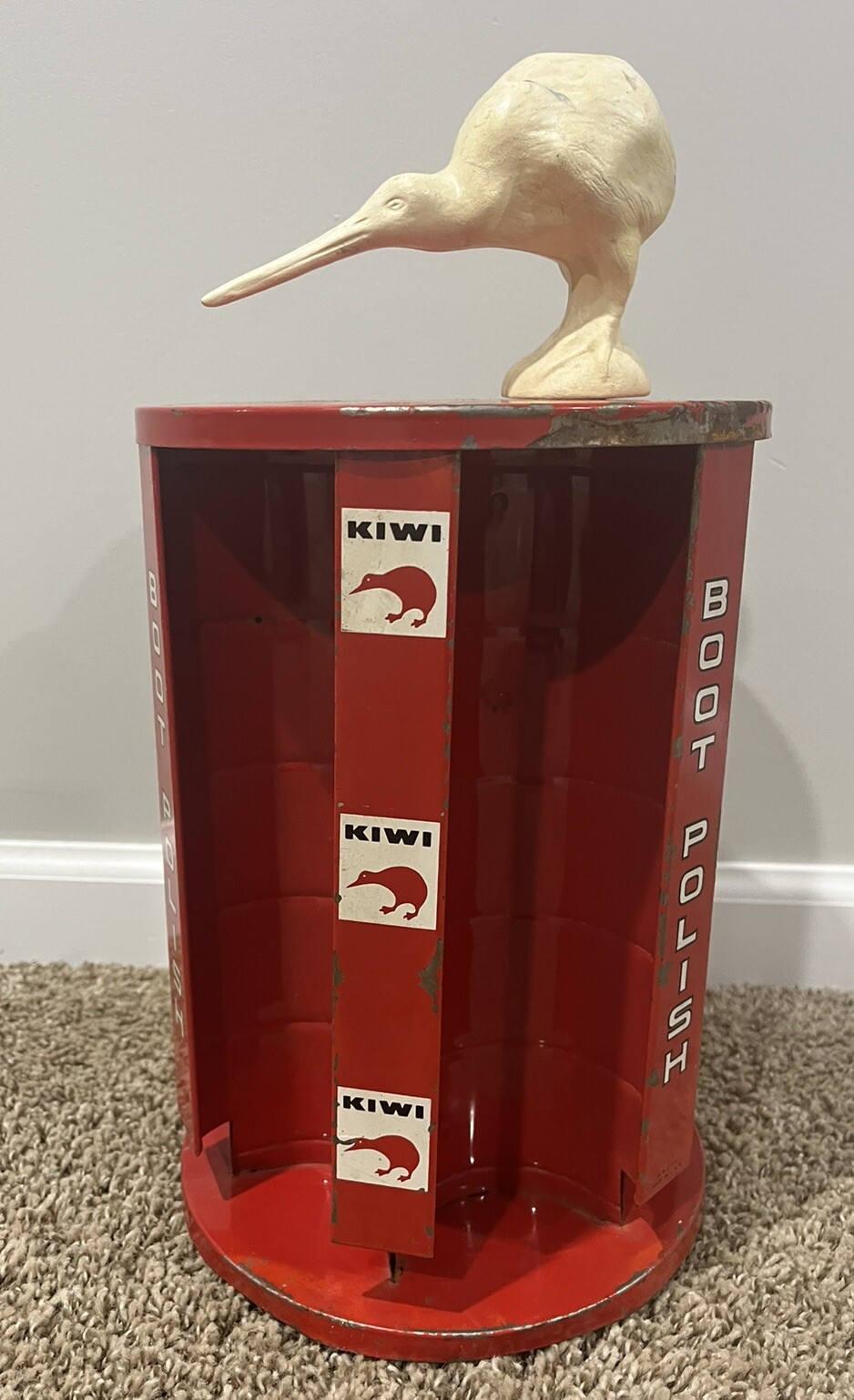 Vintage KIWI Boot / Shine Polish Store Rotating Display Rare