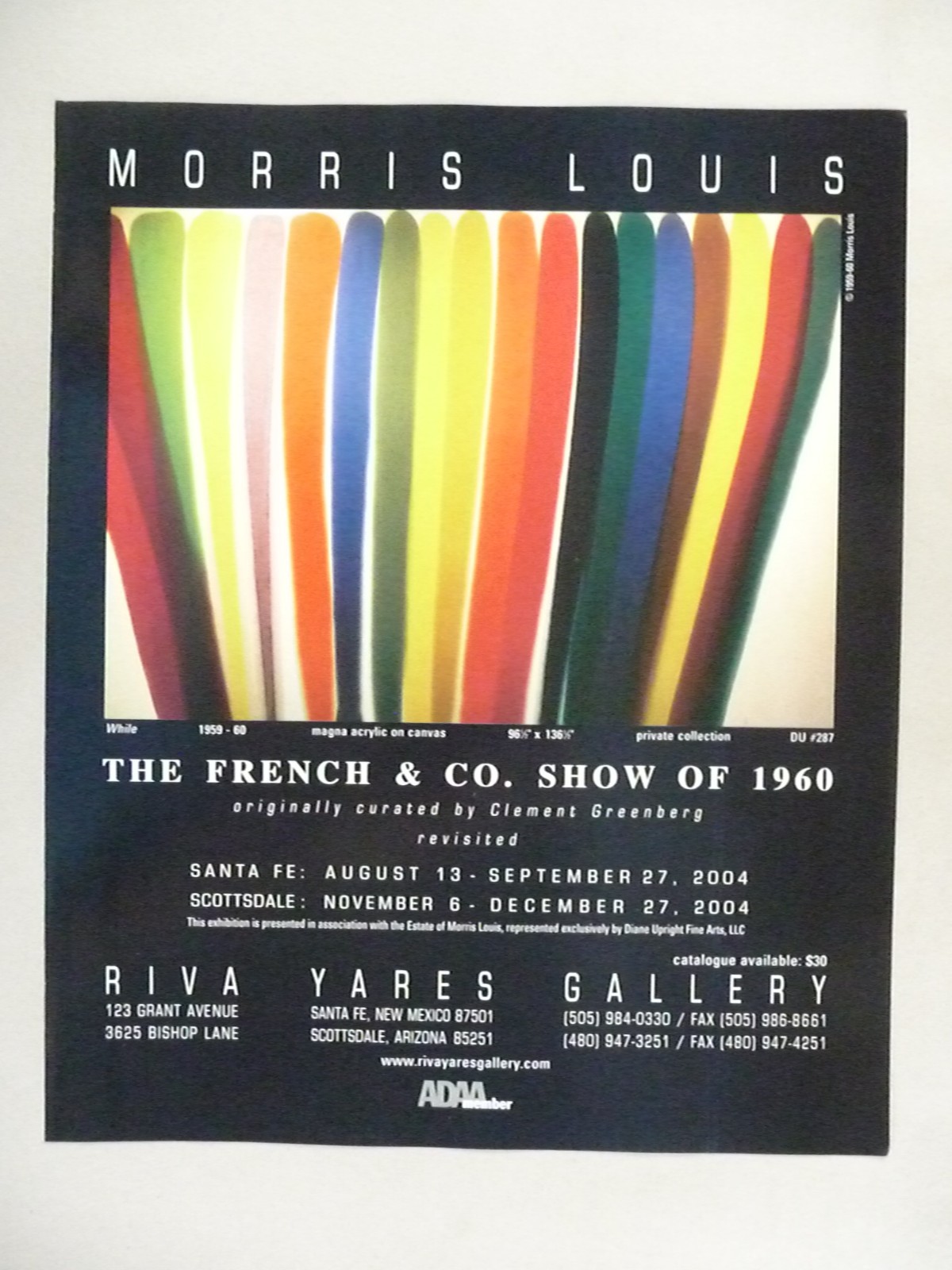 Morris Louis MAGAZINE AD – 2004