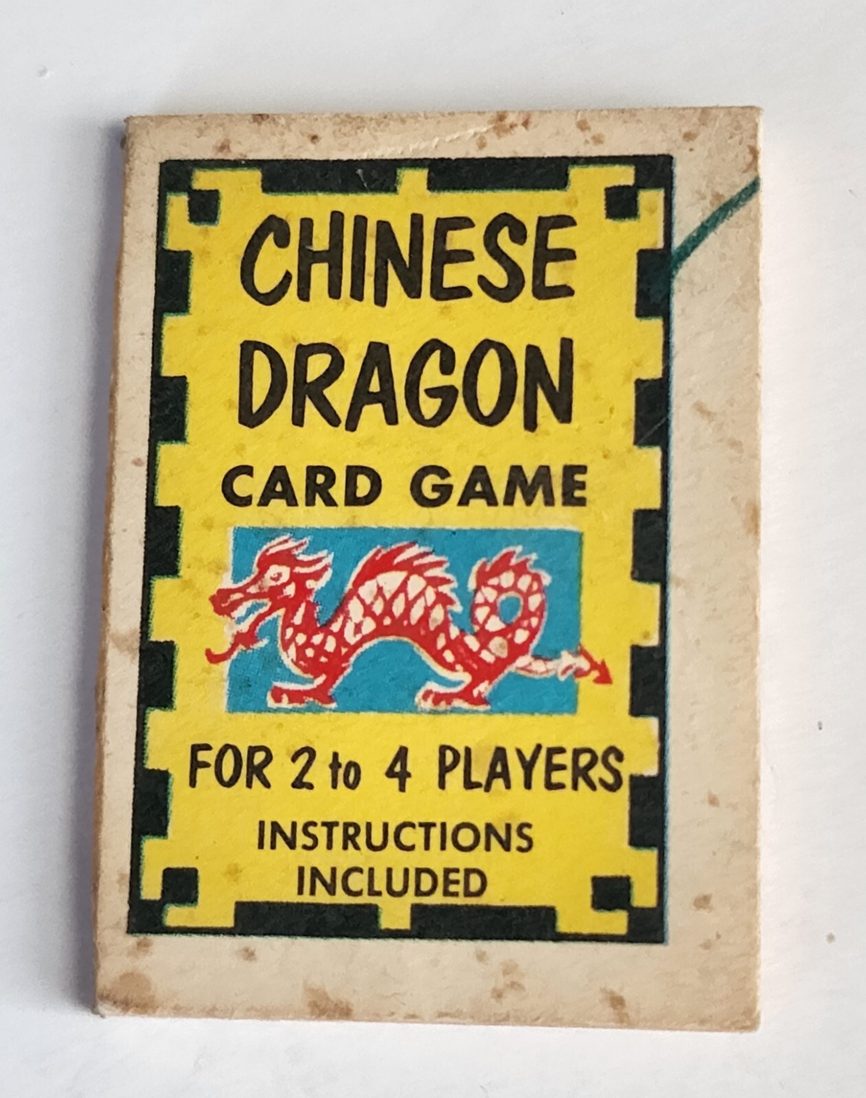 1966 Vintage Premium Cracker Jack Prize Chinese Dragon Toy Card Game