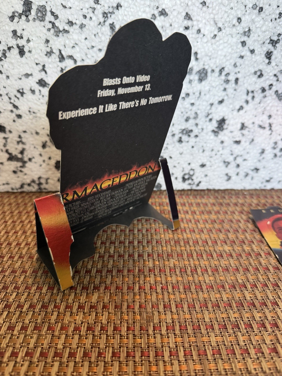 4 – RARE Vintage Card ARMAGEDDON Foil Video Store Shelf Display Lot Bruce Willis