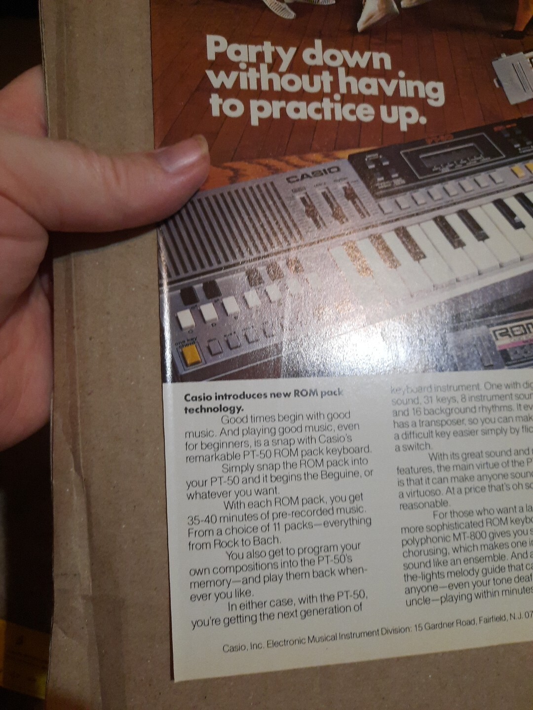 1983 Casio Keyboard ROM Pack Magazine Ad
