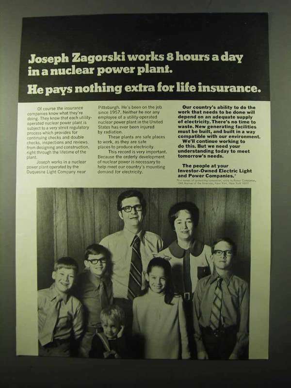 1971 Investor-Owned Electric Light and Power Ad – Nuclear