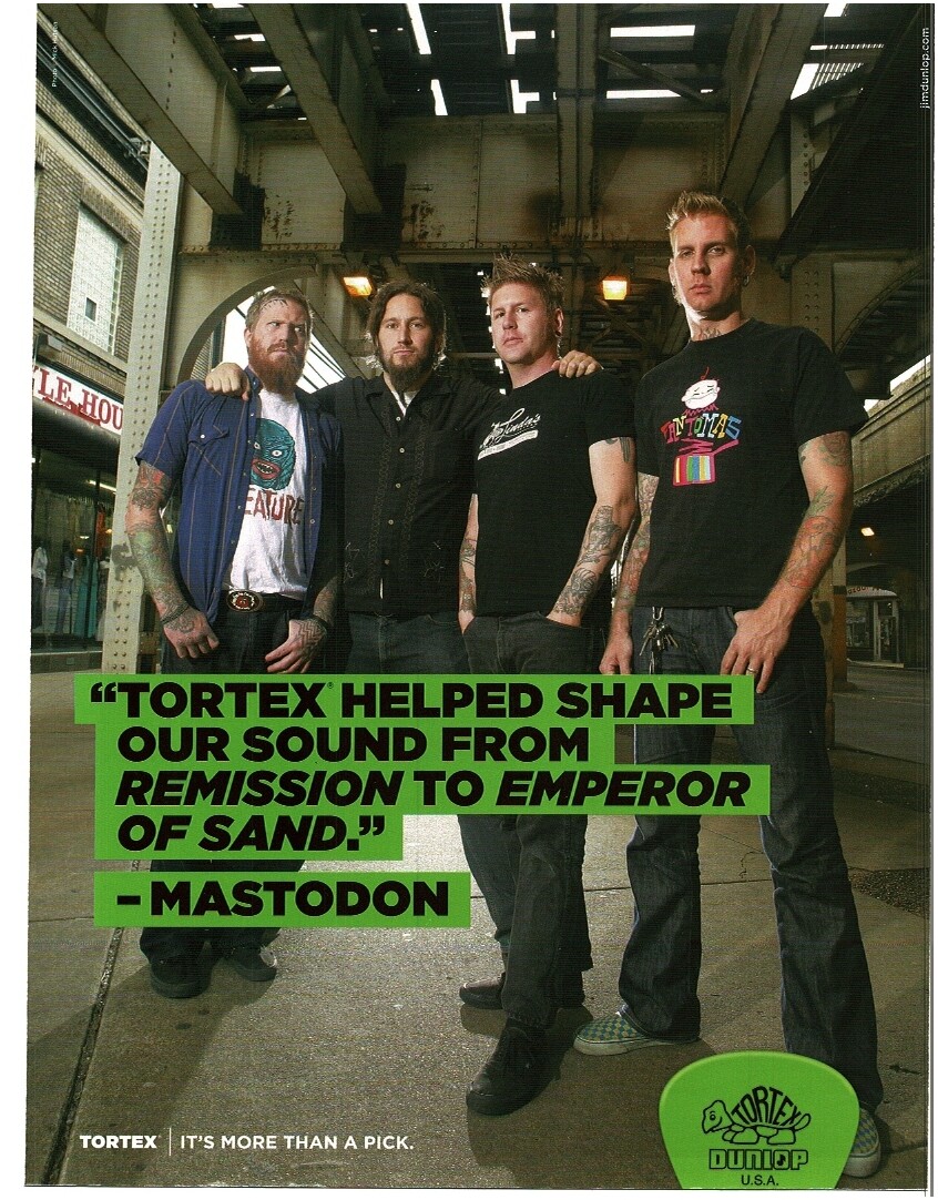 2018 TORTEX Guitar picks MASTODON magazine ad