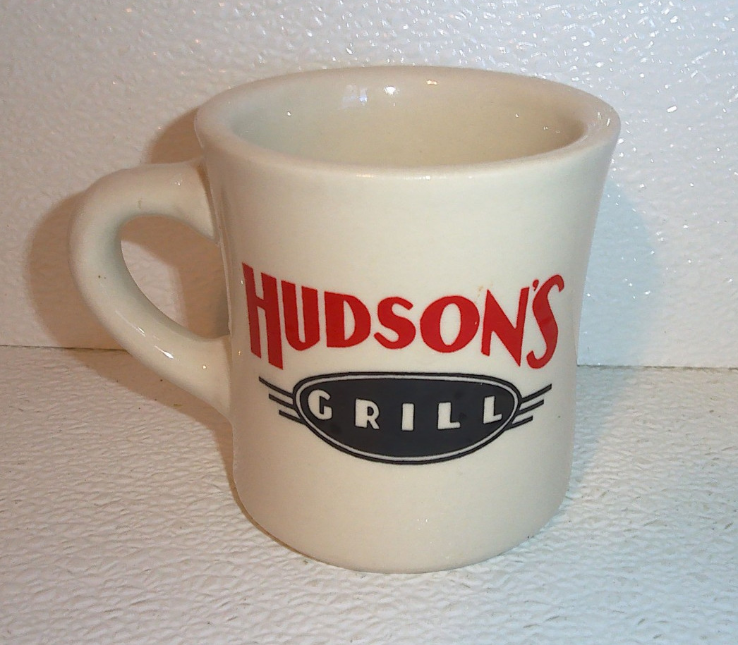 Vintage Hudson’s Grill Diner Coffee Mug Ultima China Heavy Restaurant Ware USA
