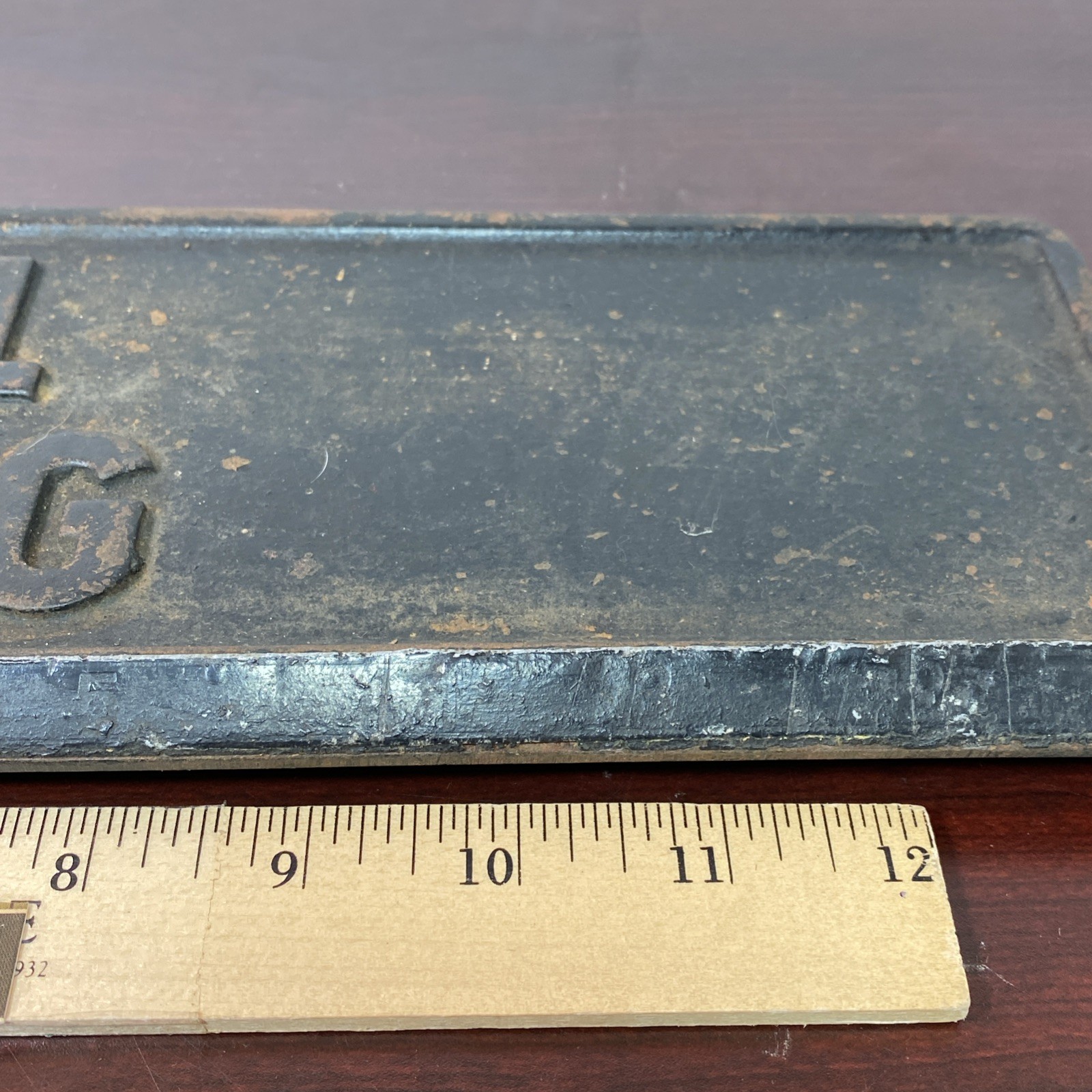 Vtg ORIGINAL HEIDELBERG Embossed Windmill Printing Press Name Plate Sign Plaque