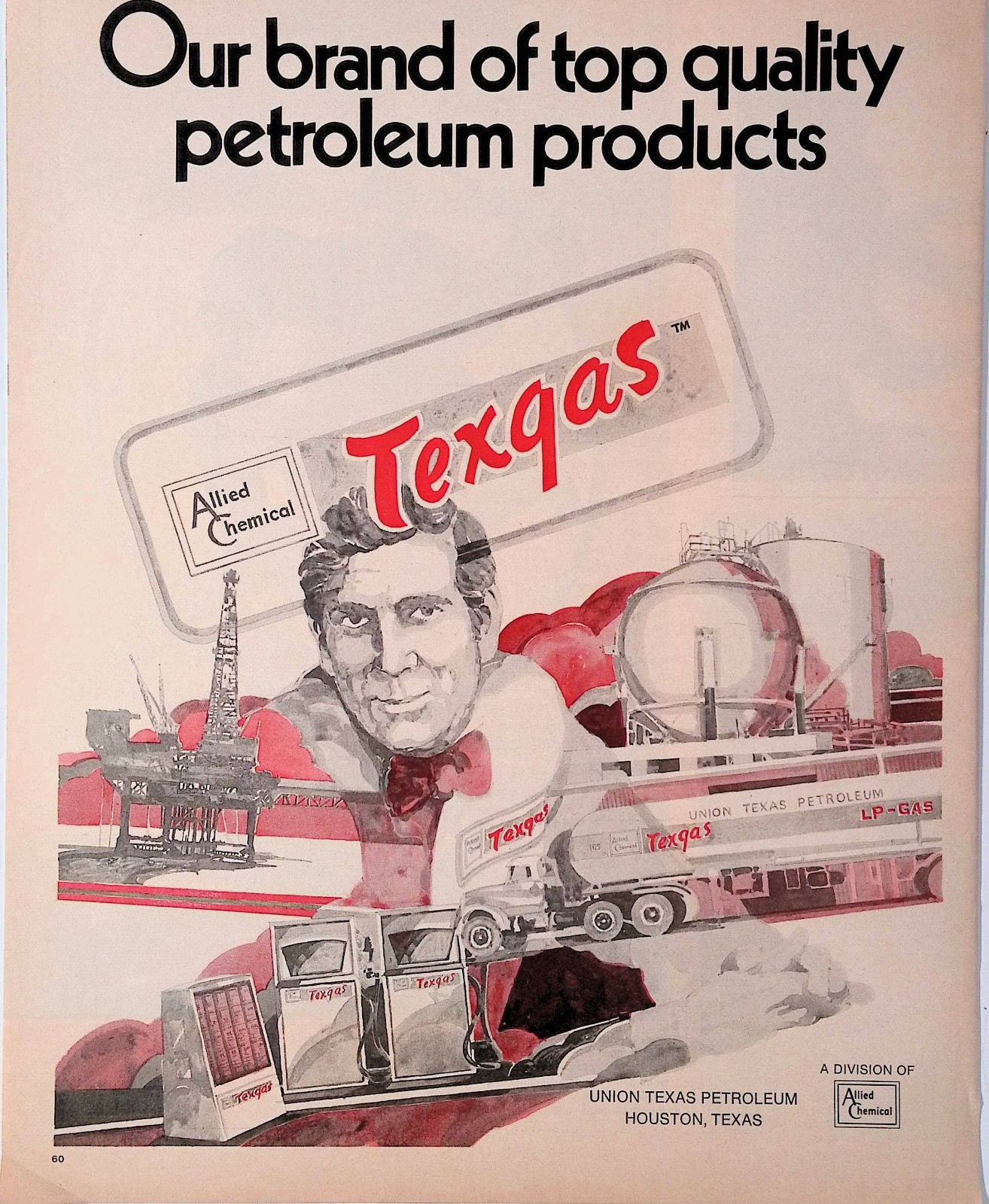 1971 Union Texas Petroleum Houston TX Texgas Allied Chemical Print Ad Life Aug 6