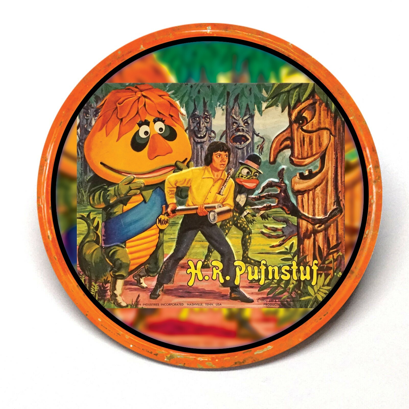 HR Pufnstuf Jimmy Freddy Flute Advertising Souvenir Pocket Mirror