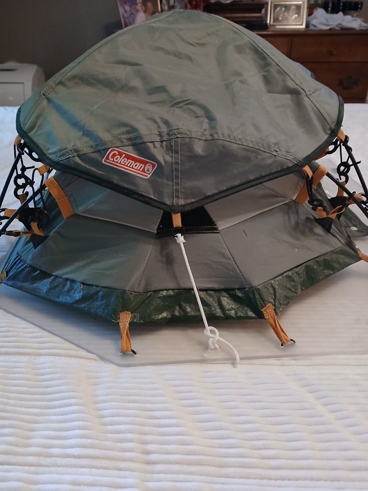 Rare Coleman mini tent Camping Store display Green VTG FAST SHIPPING