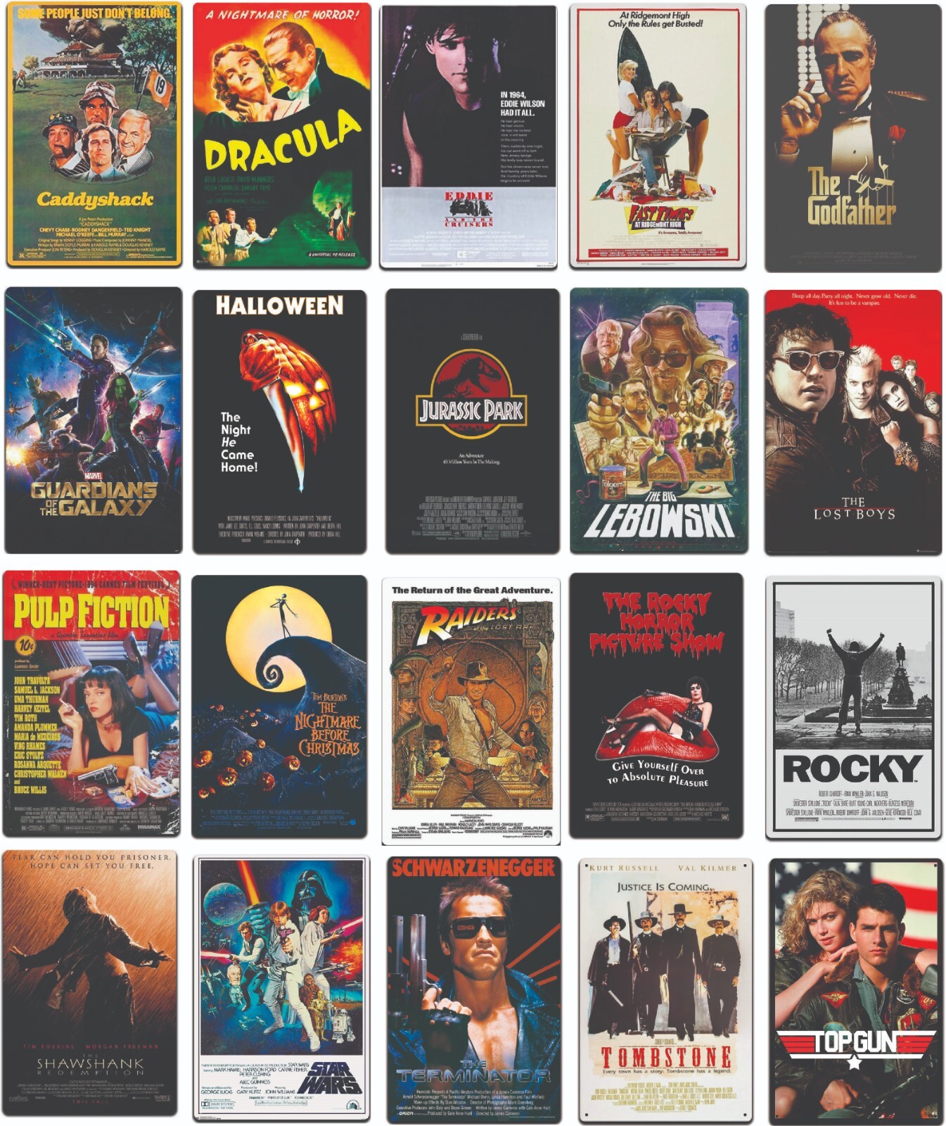 Movie Poster sign metal tin Sign Metal Tin movie poster Plate 8×12 in tin sign
