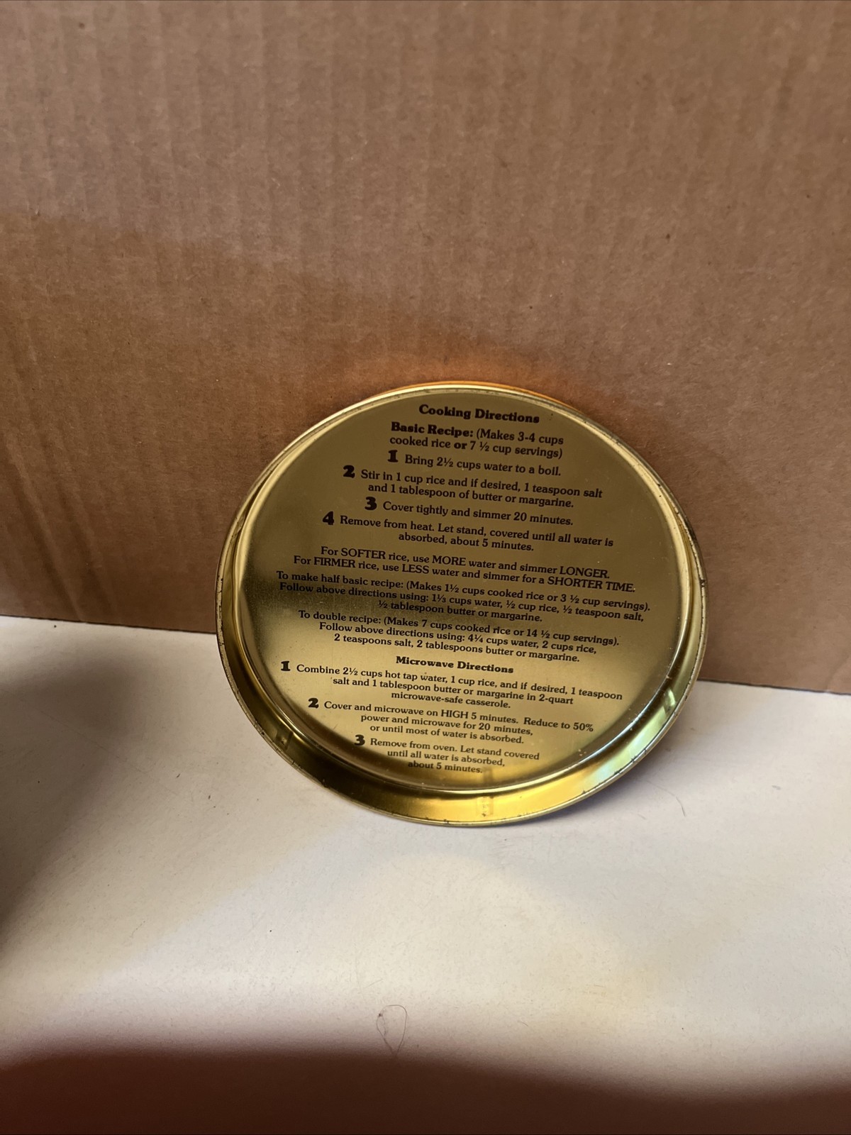 Vintage Uncle Ben’s Converted Rice Tin 1985 64 Oz 4 lbs. Advertising Tin