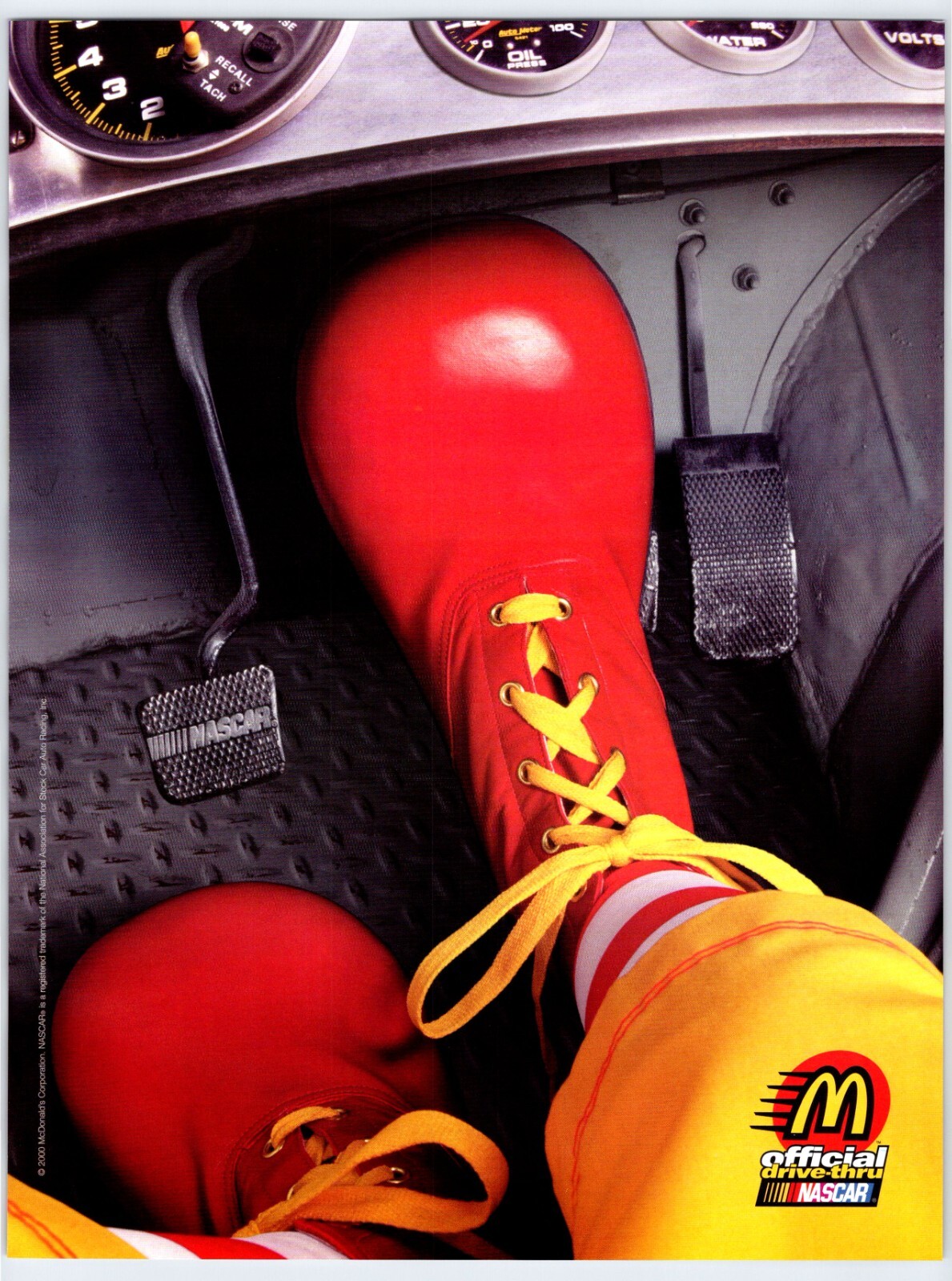 2000 MCDONALD’S NASCAR OFFICIAL DRIVE-THRU Vtg 8.5″X11″ Magazine Ad 2000’s M522