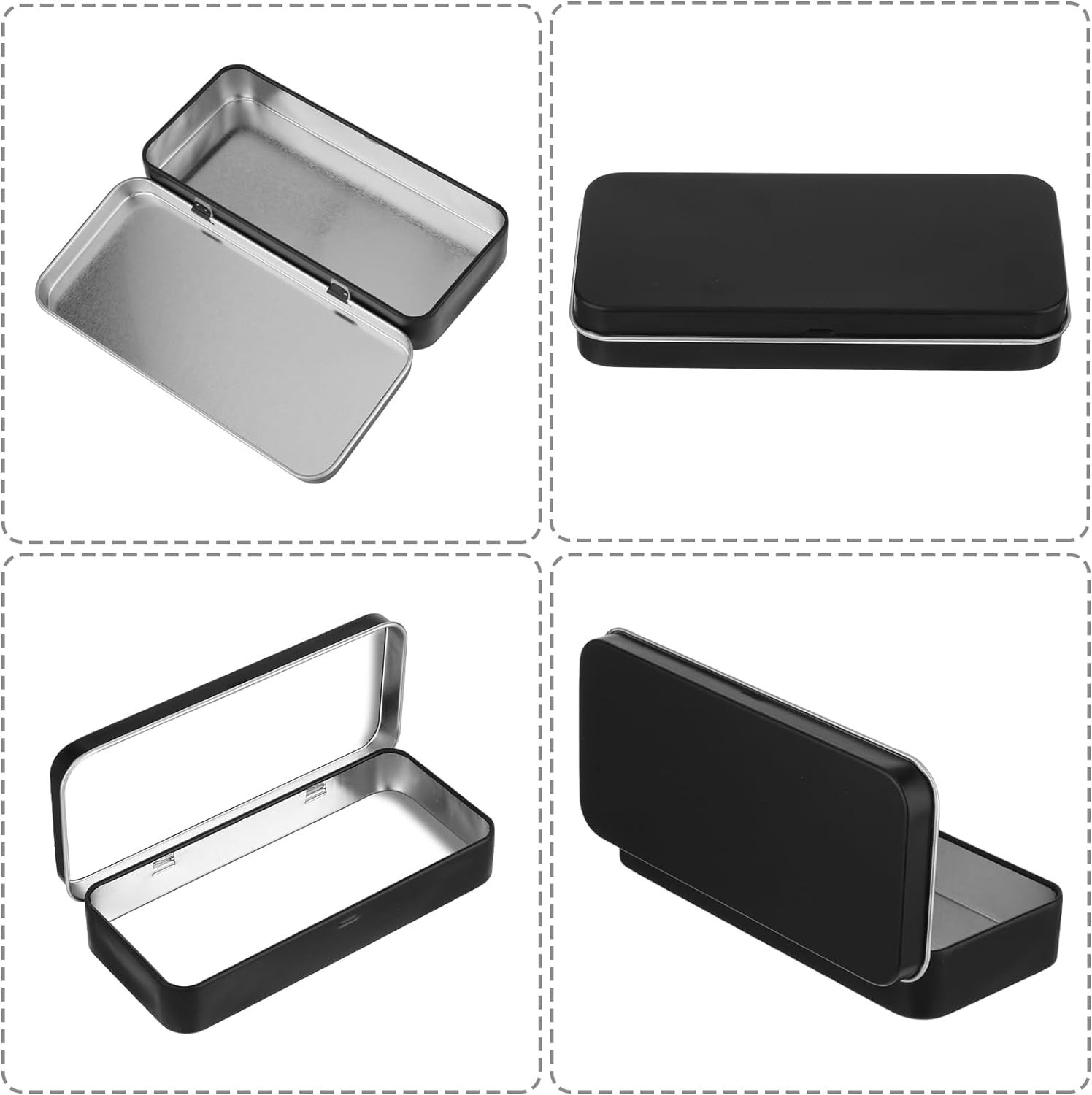 Durable Alloy Steel Hinged Tin Box – Stylish Storage for Crafts and Small Items