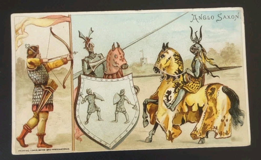 Arbuckles Ariosa Coffee Advertising Trade Card Anglo Saxon #43 1893 Sport Series